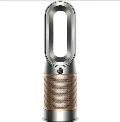 Front. Dyson - HP04 Pure Hot + Cool Smart Tower Air Purifier, Heater and Fan - Yellow.