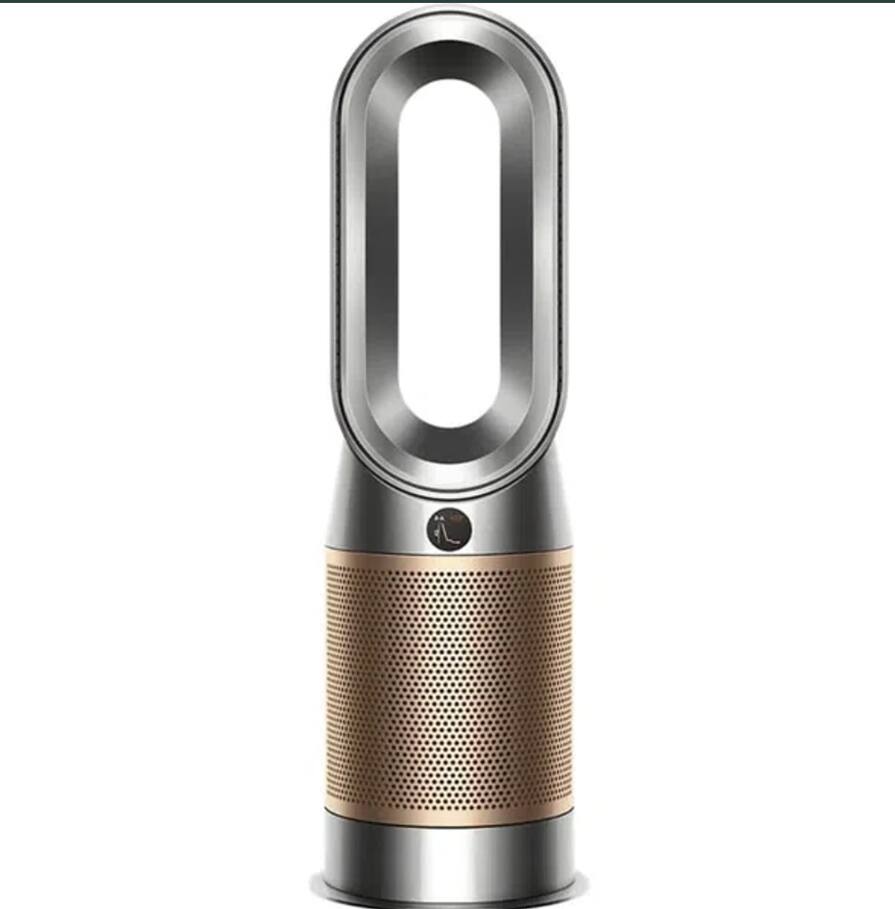 Front. Dyson - HP04 Pure Hot + Cool Smart Tower Air Purifier, Heater and Fan - Yellow.