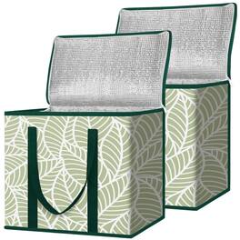 HOMLUX - 2 Pack Insulated Reusable Collapsible Bag Large Insulated Bags, Antique Foliage