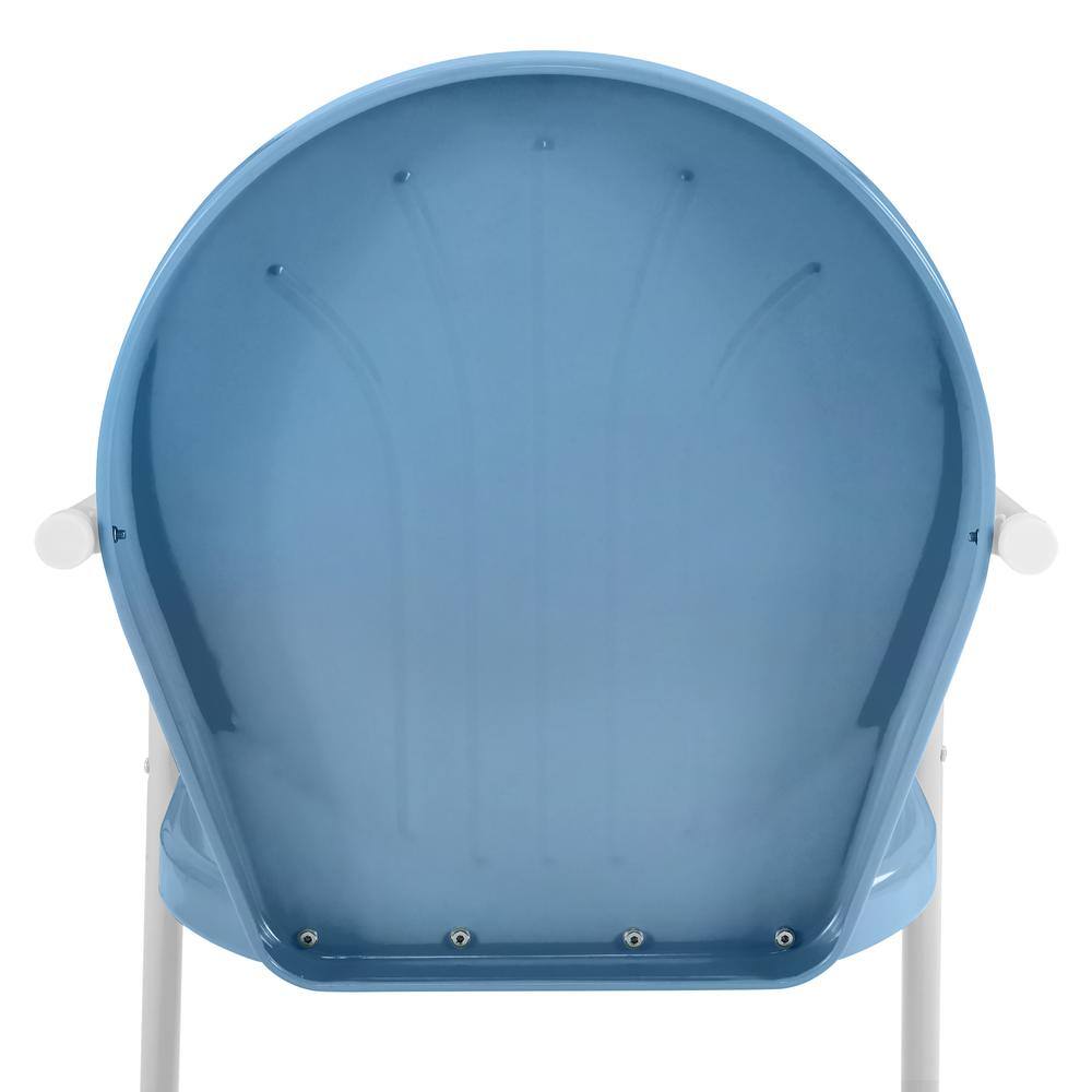 Alt View 2. Crosley Furniture - Griffith 3Pc Retro Outdoor Bistro Set - Bistro Table & 2 Chairs - Sky Blue Gloss.