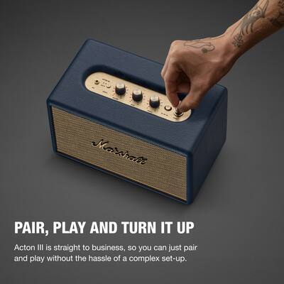 【新品未開封】Marshall actonⅢ Marshall Acton III Bluetooth Speaker Midnight Blue 1008131