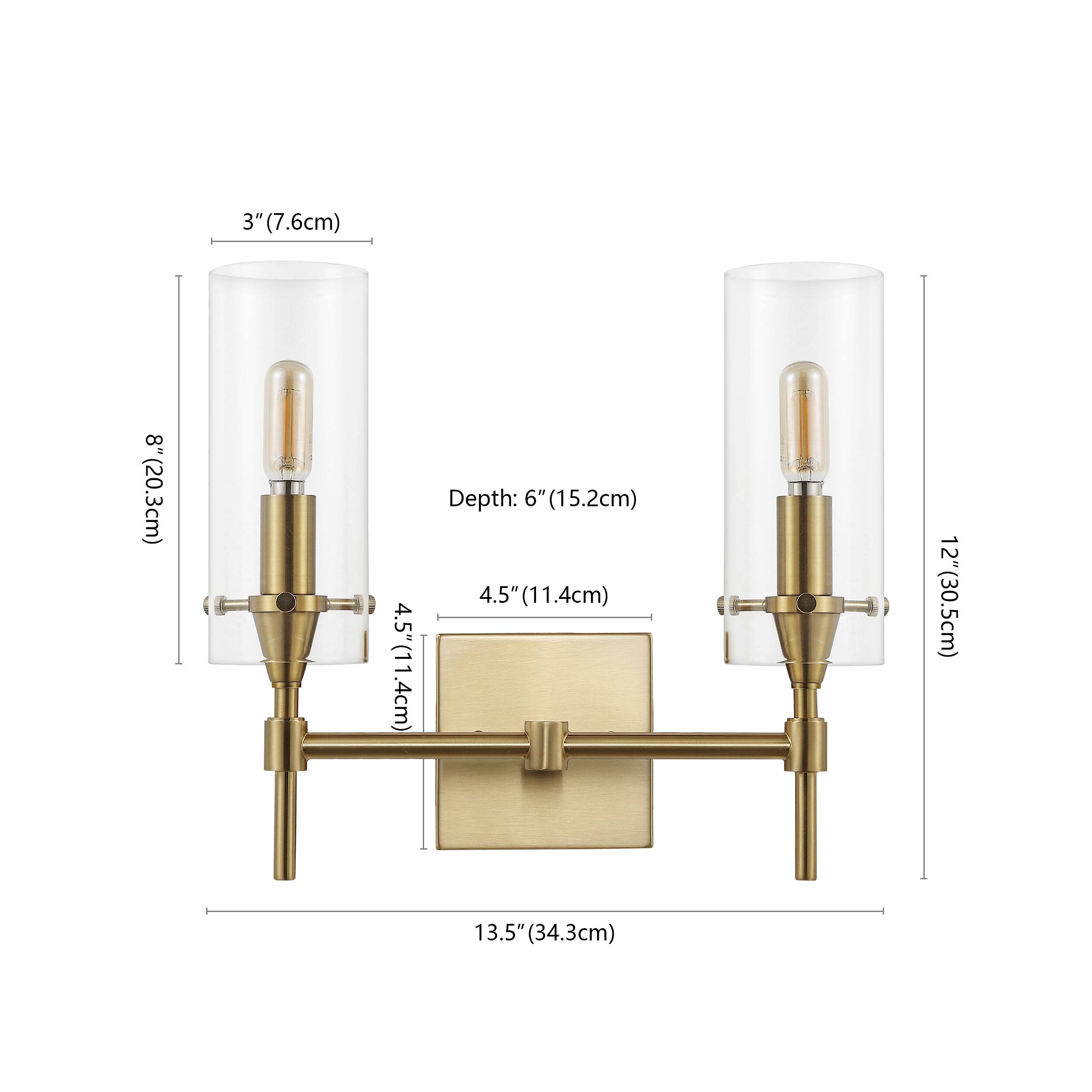 3" (7.6cm)  
8" (20.3cm)  
4.5" (11.4cm)  
Depth: 6" (15.2cm)  
12" (30.5cm)  
13.5" (34.3cm)