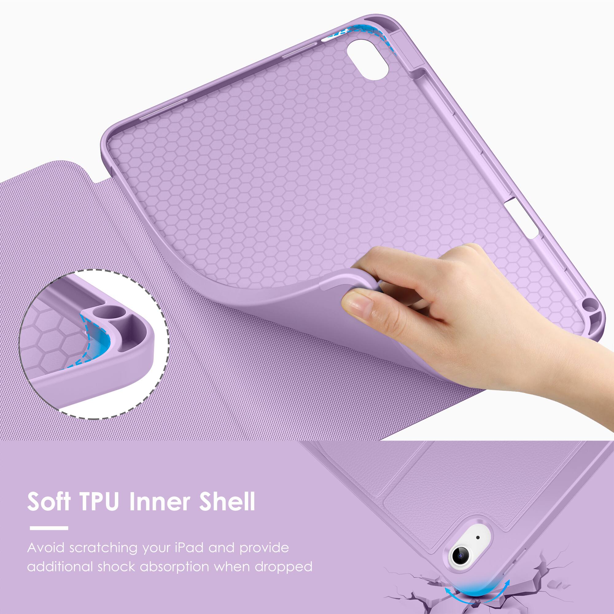 Soft TPU Inner Shell

Avoid scratching your iPad and provide additional shock absorption when dropped.