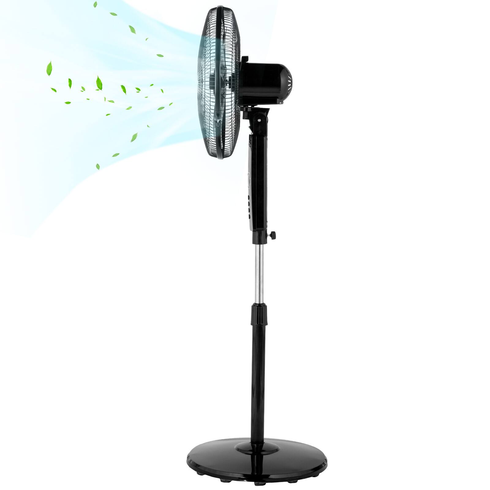 Angle. Winado - 16-Inch 120° Oscillating Pedestal Fan–3-Speeds High-Velocity, Adjustable Height & Tilt Floor Standing Cooling Fan Remote - Black.