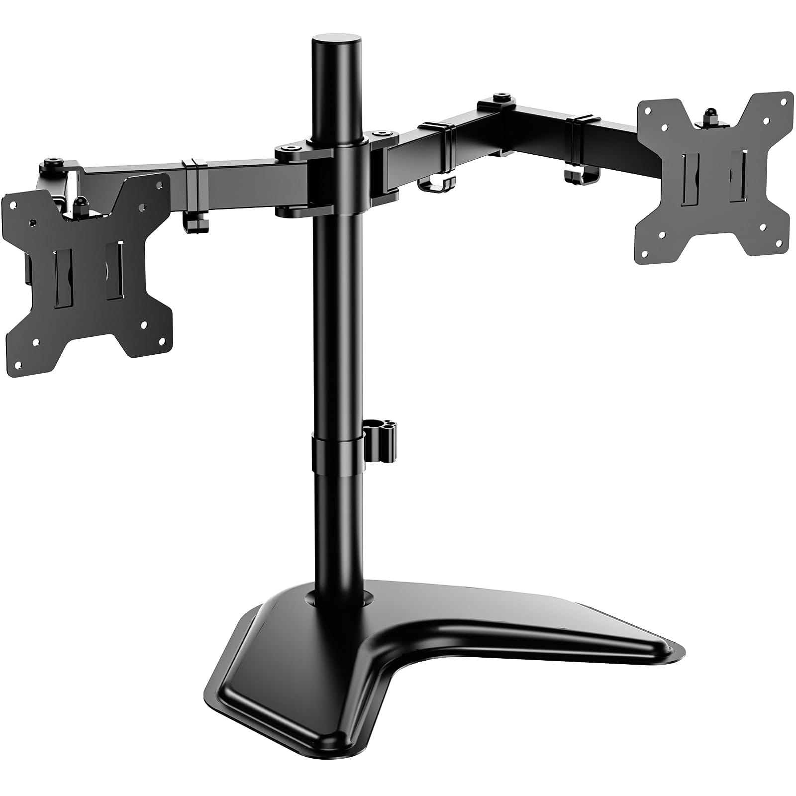 ThinkLink Electronic - Dual Monitor Stand Desk Stands Monitors Mount Fits Free Standing Full Motion Arm mf002 High Quality - Black Dual Arms