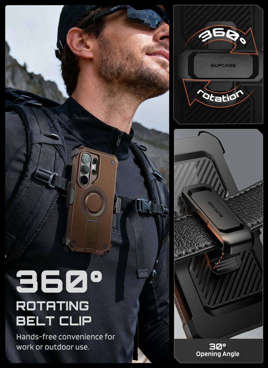 360° ROTATING BELT CLIP  
Hands-free convenience for work or outdoor use.  
30° Opening Angle