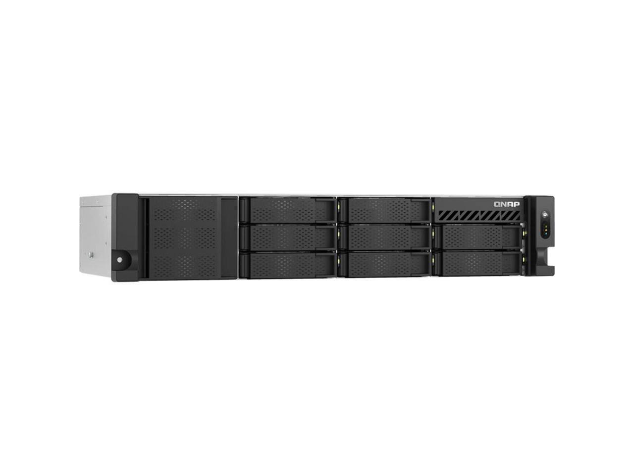 Alt View 3. QNAP - QNAP TS-855eU-8GSAN NAS, Intel Atom C5125 8-Core, 8GB RAM, 8x HDD/SSD Bays, SATA.