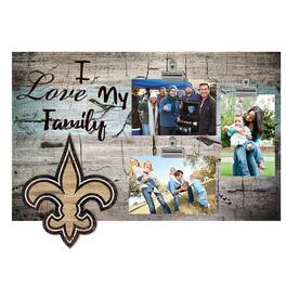 Fan Creations - New Orleans Saints 11" x 19" I Love My Family Clip Photo Frame - Multicolor
