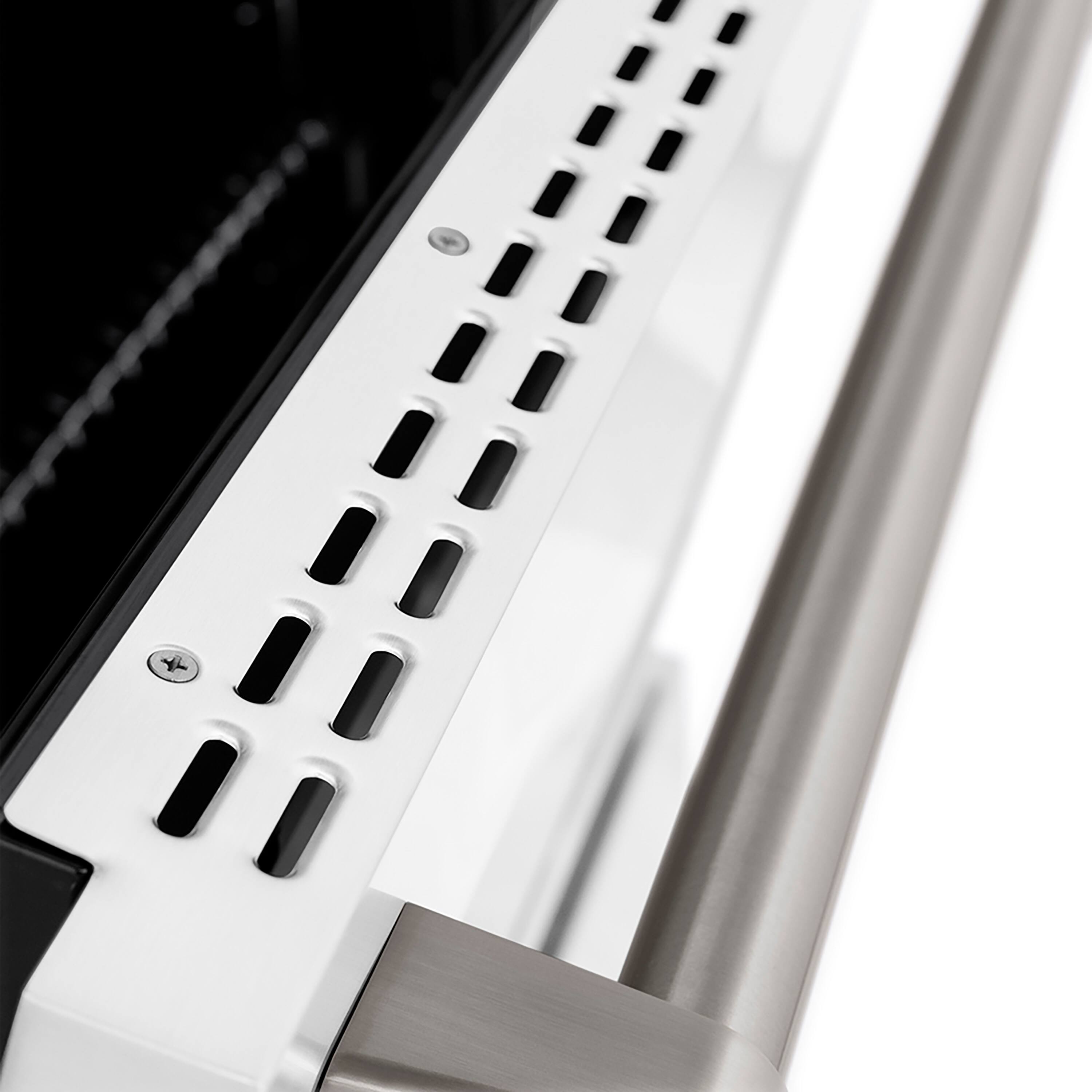 Alt View 4. ZLINE - 30 in. 4.2 cu. ft. Freestanding Paramount Gas Range with DuoPro Cooktop and Convection Gas Oven with White Matte Door - White Matte.