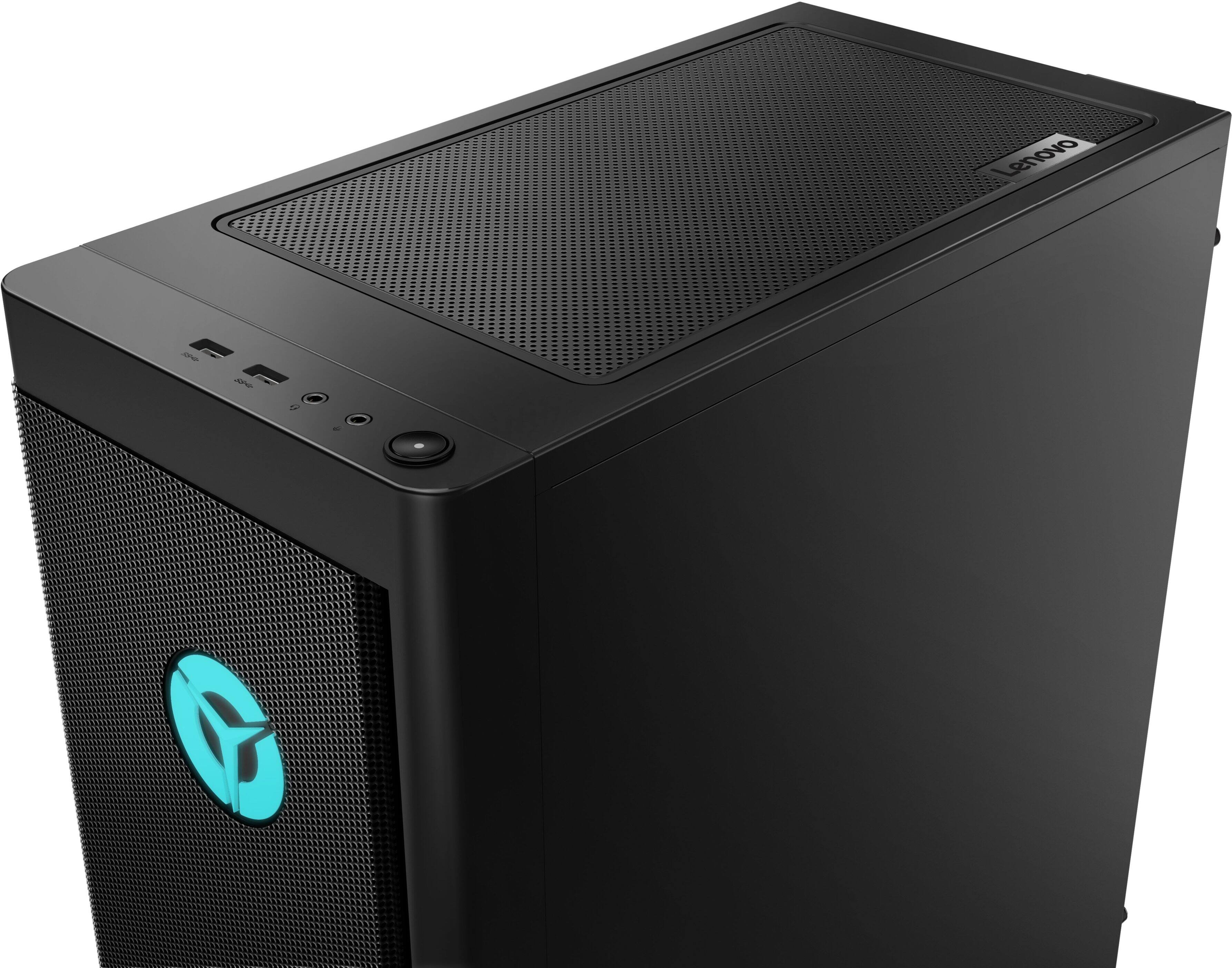 Alt View 6. Lenovo - Legion Tower 5 Desktop PC (Ryzen 7 5800, 16GB, 256GB SSD + 1TB HDD, GeForce RTX 3060, Win 11 Home) - Raven Black.