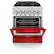 Alt View 2. ZLINE - Dual Fuel Range with Gas Stove and Electric Oven in Stainless Steel and Red Matte Door - Multicolor.