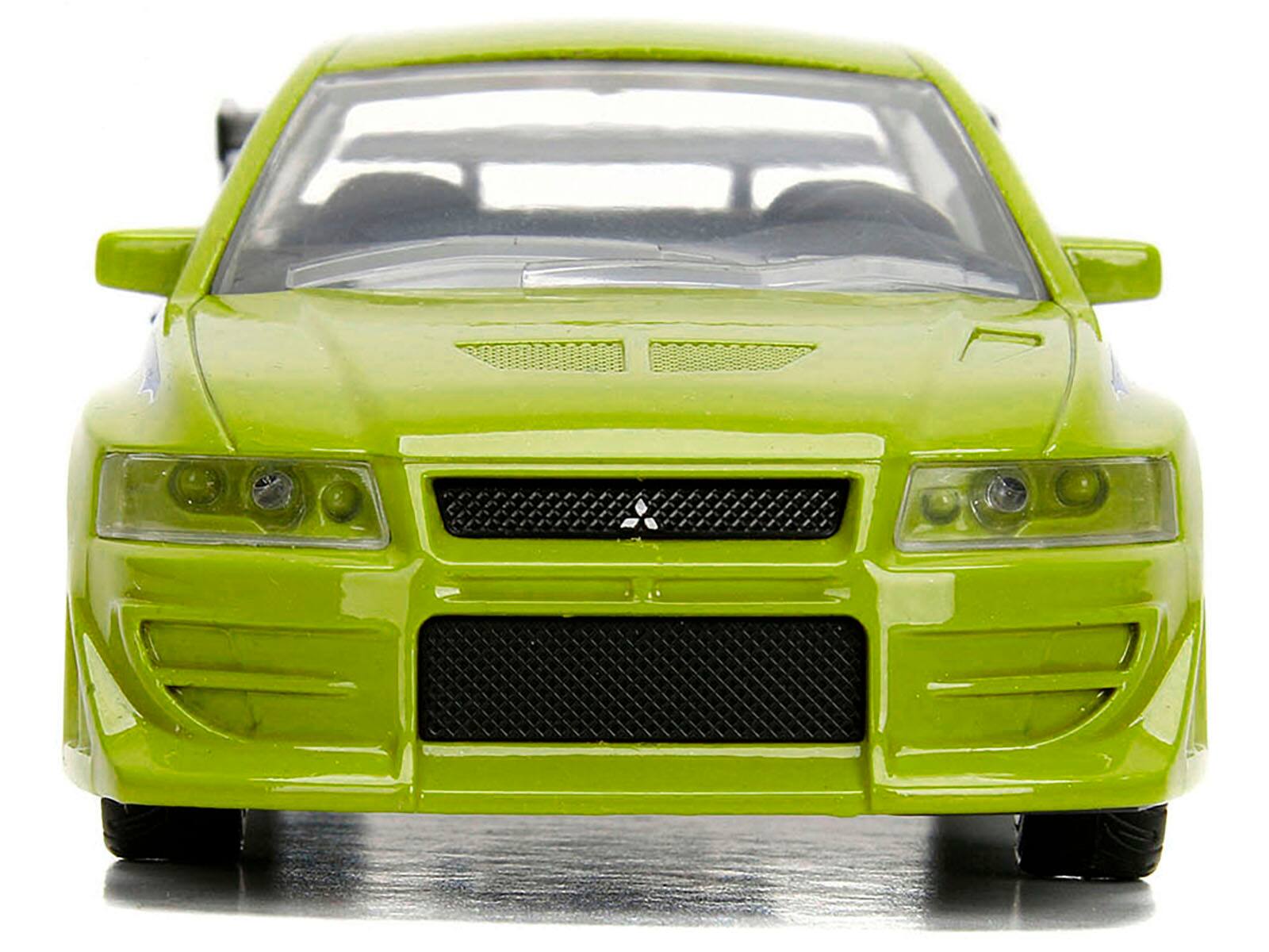 Back. Jada - Brian's Mitsubishi Lancer Evolution VII Green "Fast & Furious" Movie 1/32 Diecast Model Car by Jada - Green.