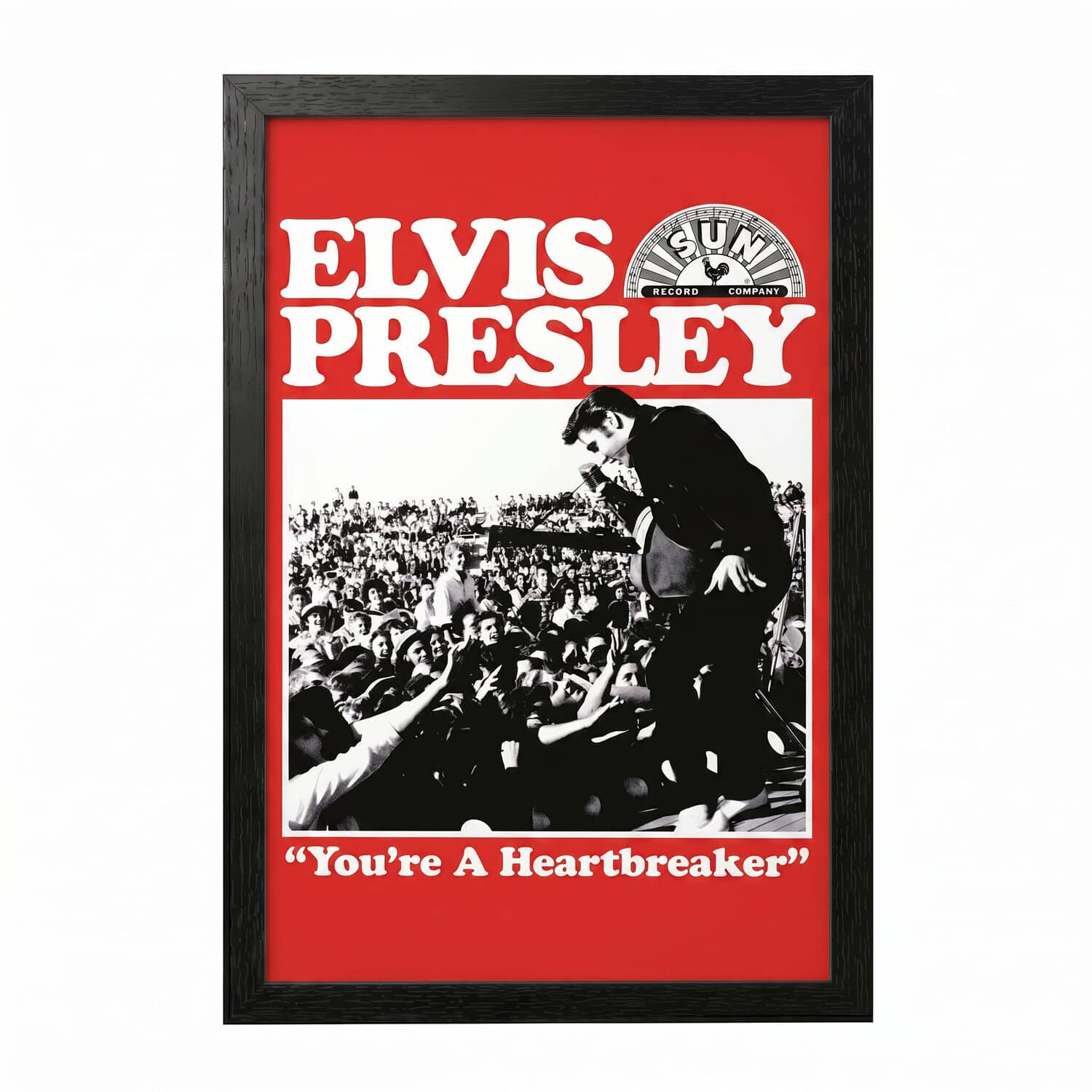 PopMarket - Elvis Presley - Sun Records - Elvis: Heartbreaker - 11x17 Framed Gel Coat - Multicolor