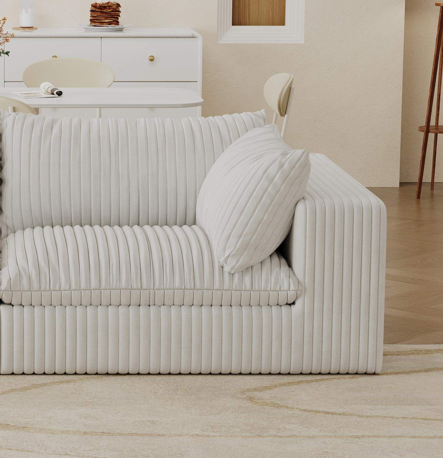Roomtec Cloud SofaCorduroy FabricDeep Seat CouchesDoublelayer ...