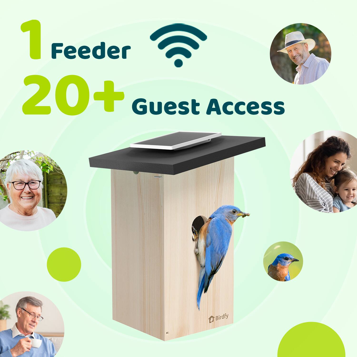 1 Feeder  
20+ Guest Access