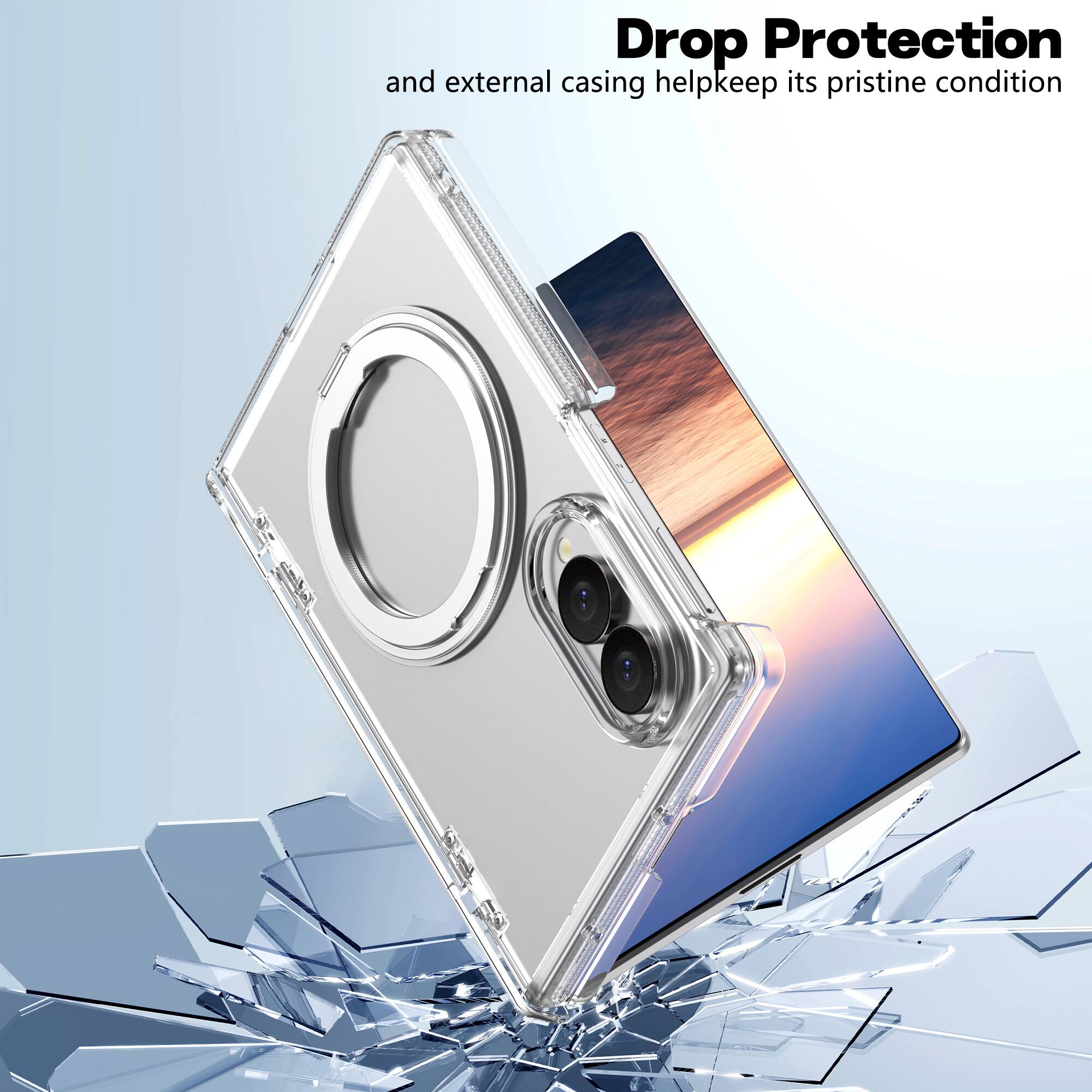 Drop Protection and external casing help keep its pristine condition
