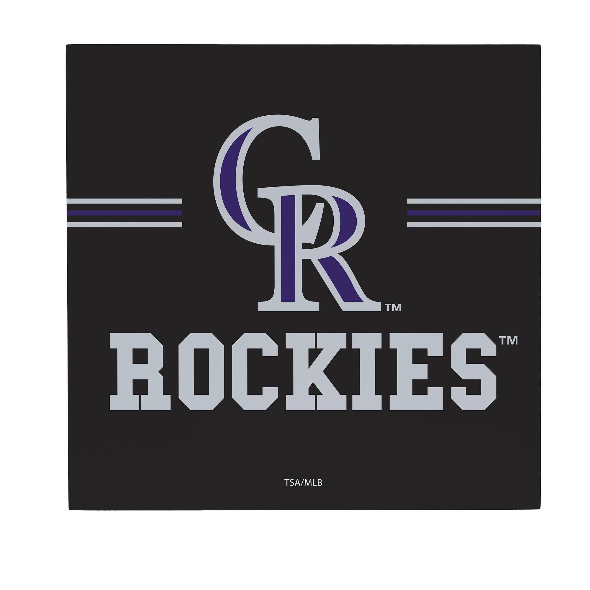 Colorado Rockies 12" x 12" Wood Wall Sign