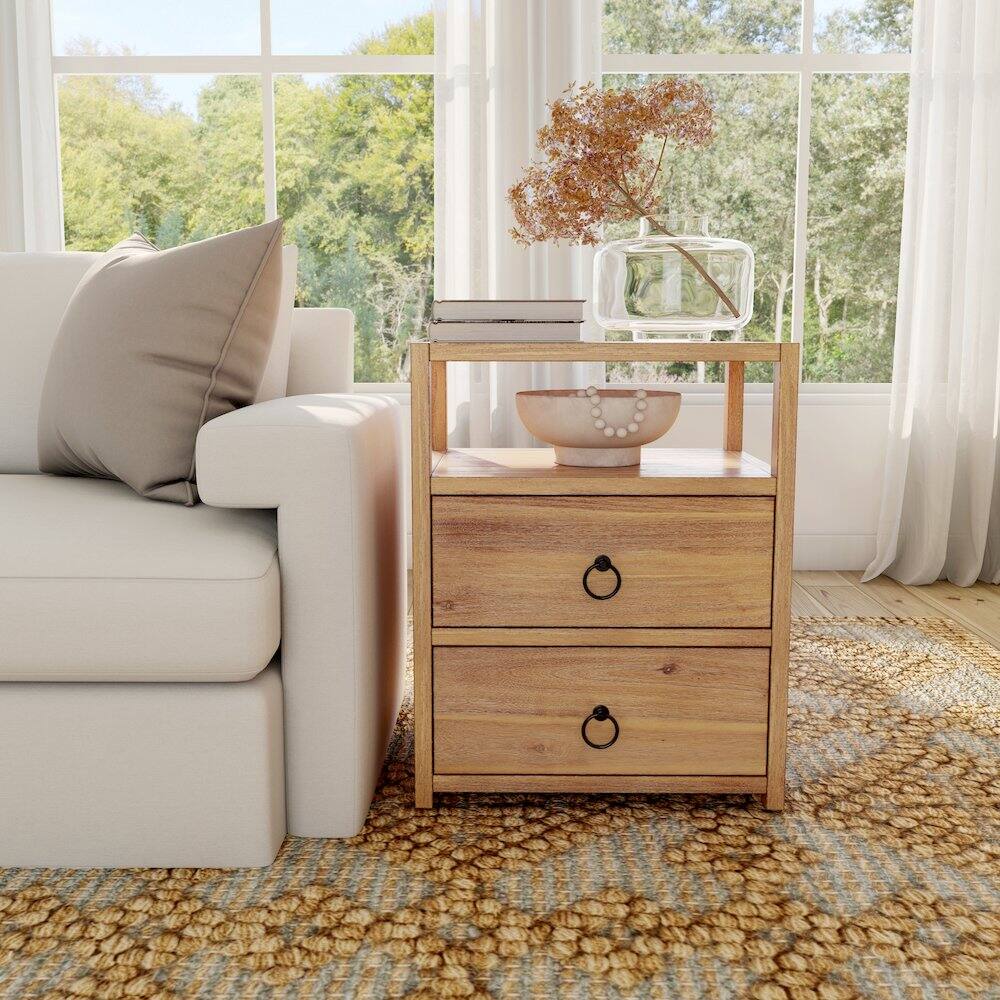 Alt View 6. Butler Specialty - Lark Natural Wood Nightstand - Light Brown.