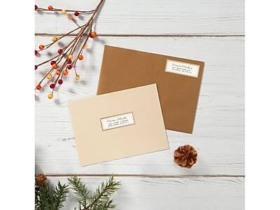 Alt View 3. Avery - Easy Peel Laser/Inkjet Address Labels, 1" x 2 5/8", 300 Labels/Pack - Matte White with Metallic Gold Borders.