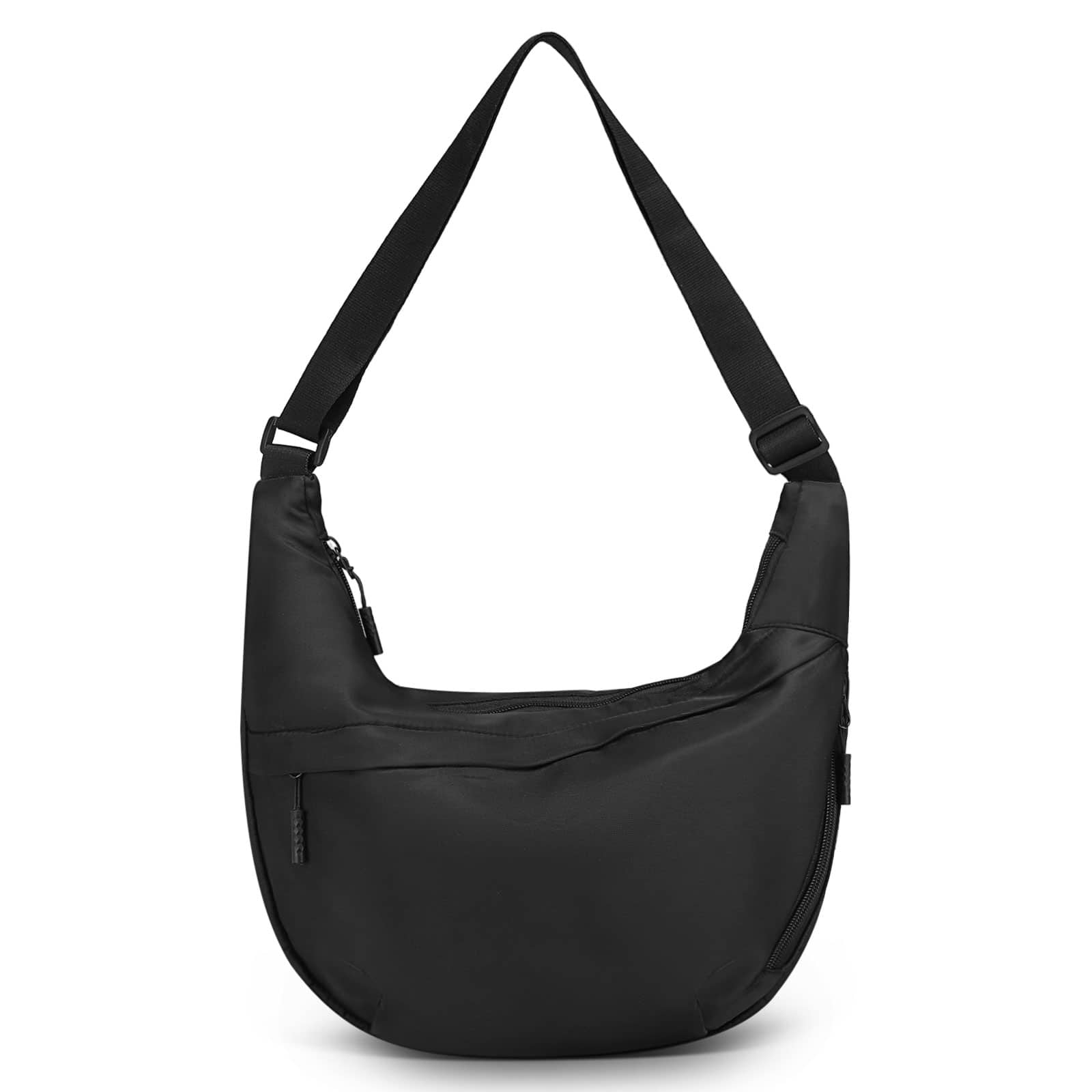 Unique Bargains - Arch Moon Crossbody Bag, Sling Bag for Men Women, Medium Shoulder Bag with Adjustable Strap, Chest Bag for Daily Commute - Black