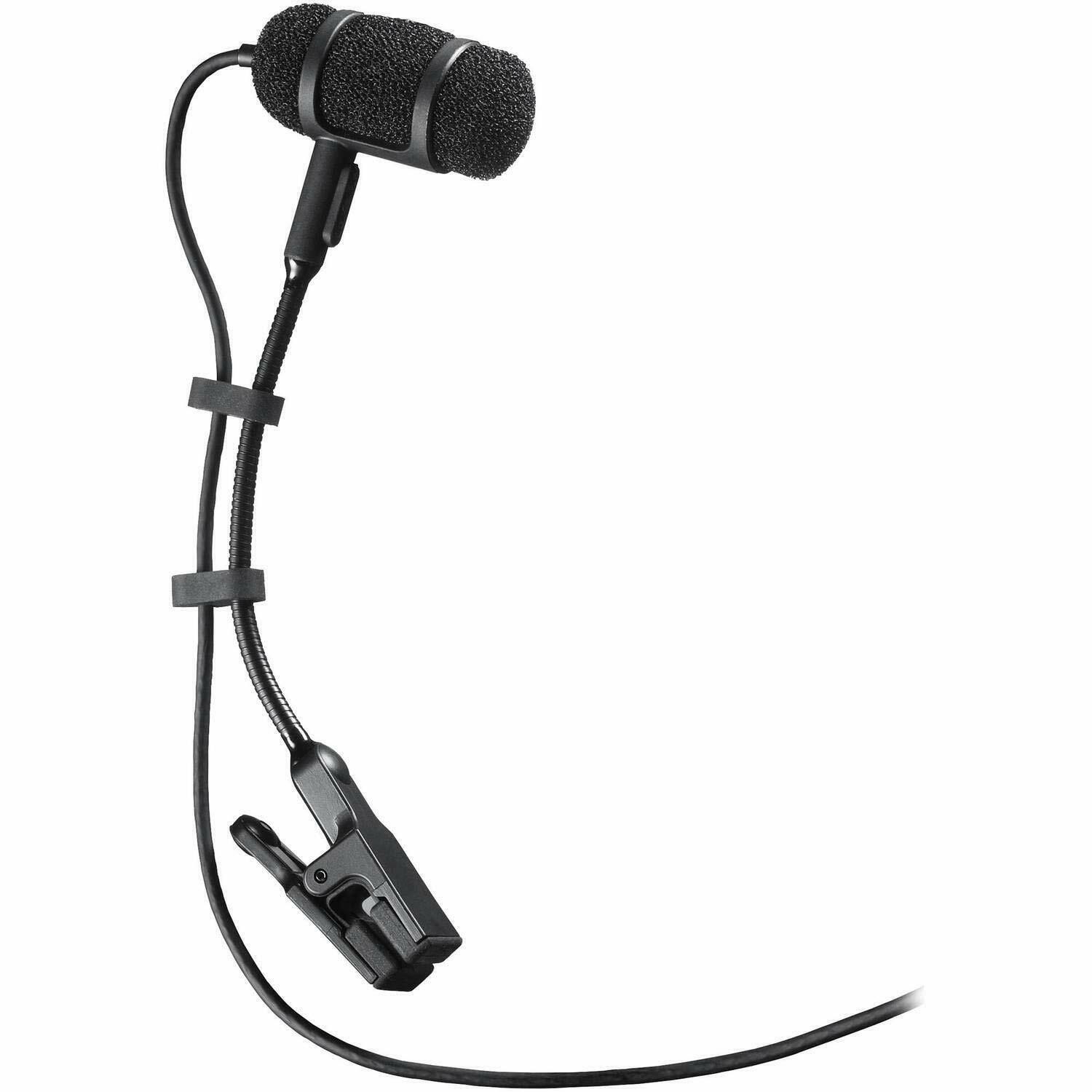 Alt View 1. Audio-Technica - Audio-Technica PRO 35 Cardioid Condenser Clip-on Instrument Microphone with 10-Foot XLR Cable, Carrying Case, 6Ave Clean - Black.