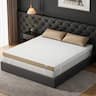 Bestier - King Size 4-Inch Firm Gel Memory Foam Mattress Topper with Washable Cooling Cover - White
