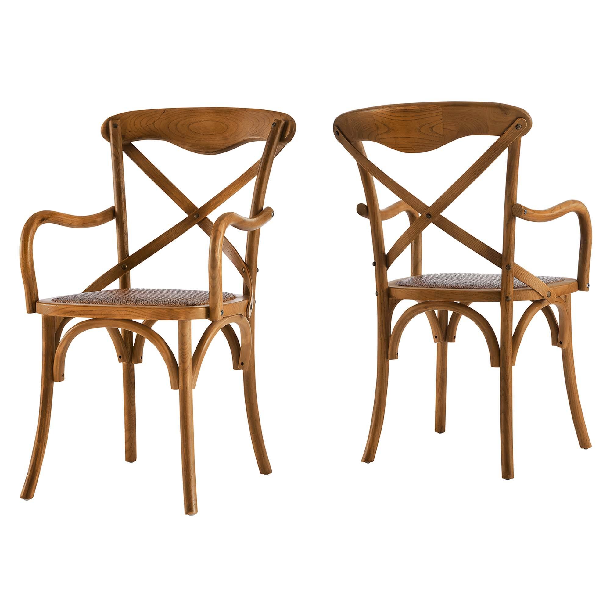 Angle. Modway - Gear Dining Armchair Set of 2 by Modway - Walnut.