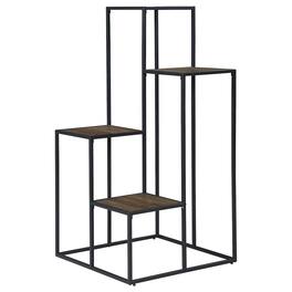 Coaster Co. of America - Rito 4-tier Multi-Display Shelf Rustic Brown and - Black