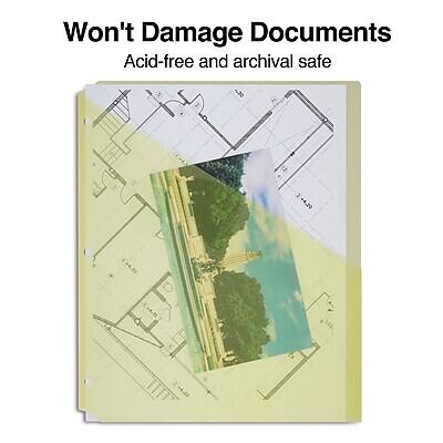 Won't Damage Documents  
Acid-free and archival safe