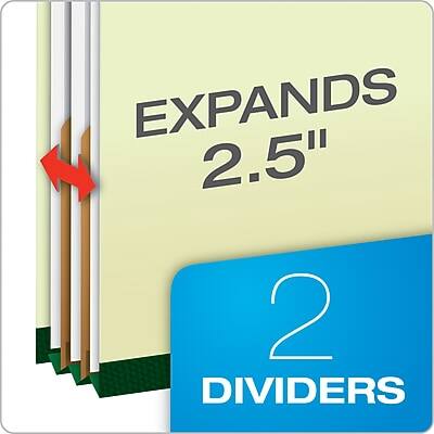 EXPANDS 2.5"  
2 DIVIDERS