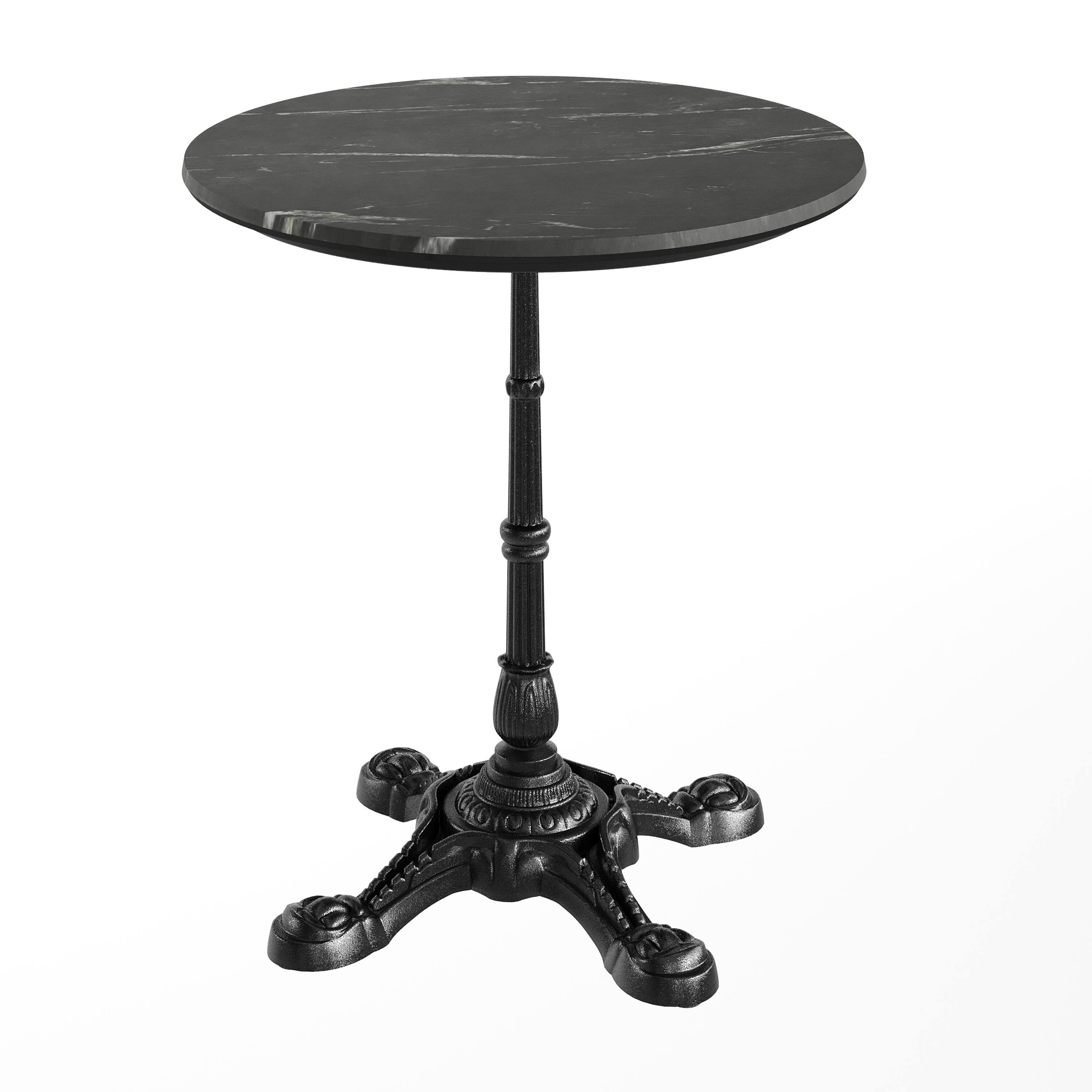 Black Faux Marble/Black Base