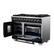 Alt View 8. Forno Appliances - Capriasca 6.58 Cu. Ft. Freestanding Double Oven Gas Convection Range with French Doors and Rotisserie Air Fryer - Black.
