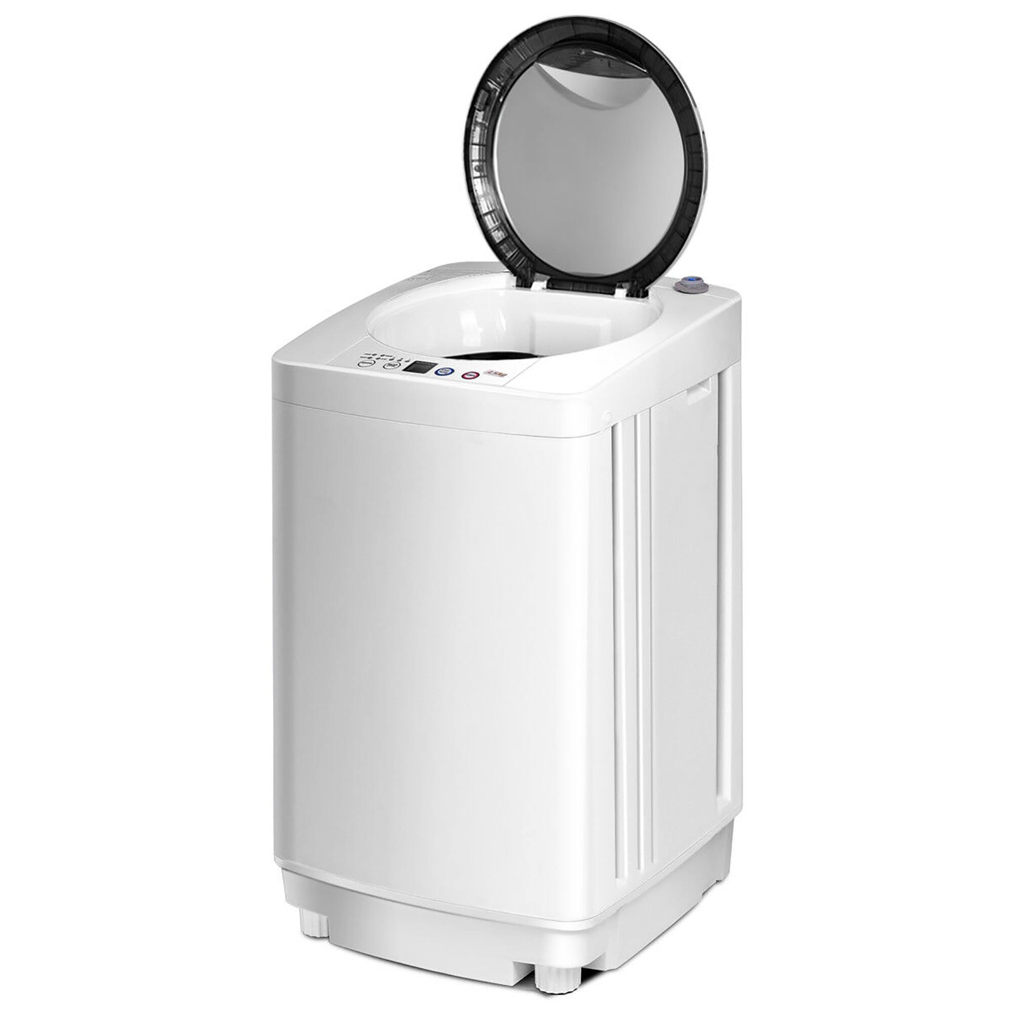 Alt View 7. Costway - Costway Portable Washing Machine, Full Automatic Washer and Dryer Combo, with Built-in Pump Drain - White.