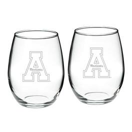 Jardine - Appalachian State Mountaineers 2-Piece 21oz. Stemless Wine Glass Set - Multicolor