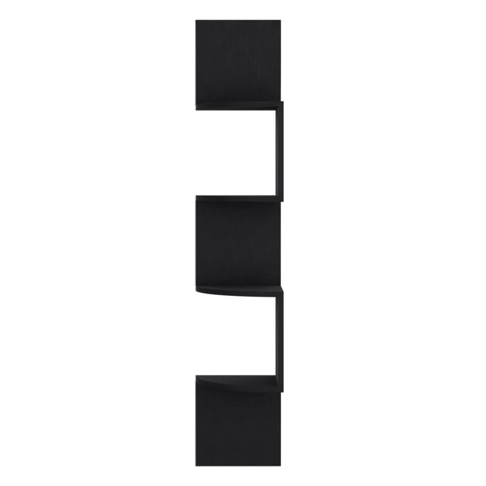 Front. Treevol Furniture - Shelf Crestone, Living Room, Black - Black.