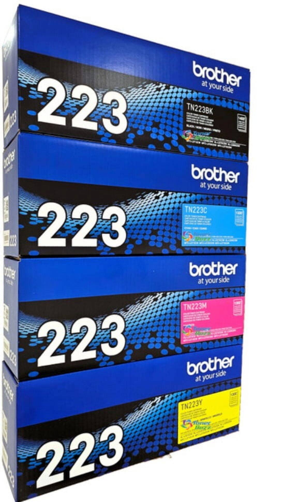 Brother - Genuine TN-223 4-Color Toner Cartridge Set (TN223BK, TN223C, TN223M, TN223Y) - Multicolor