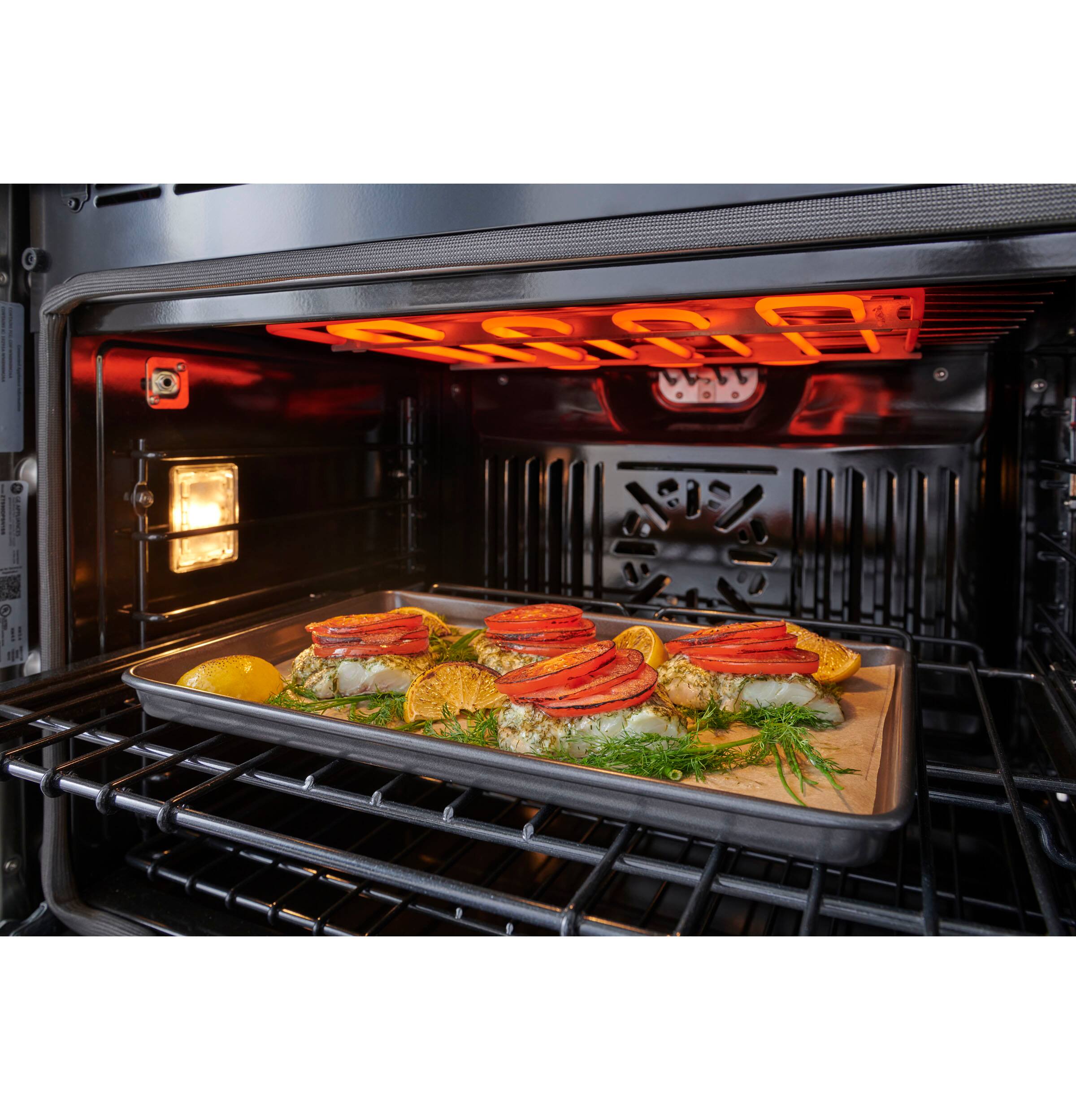 Alt View 18. Monogram - Statement 30" Built-In Single Electric Convection Wall Oven with No-Preheat Air Fry and Voice Control - Stainless Steel.