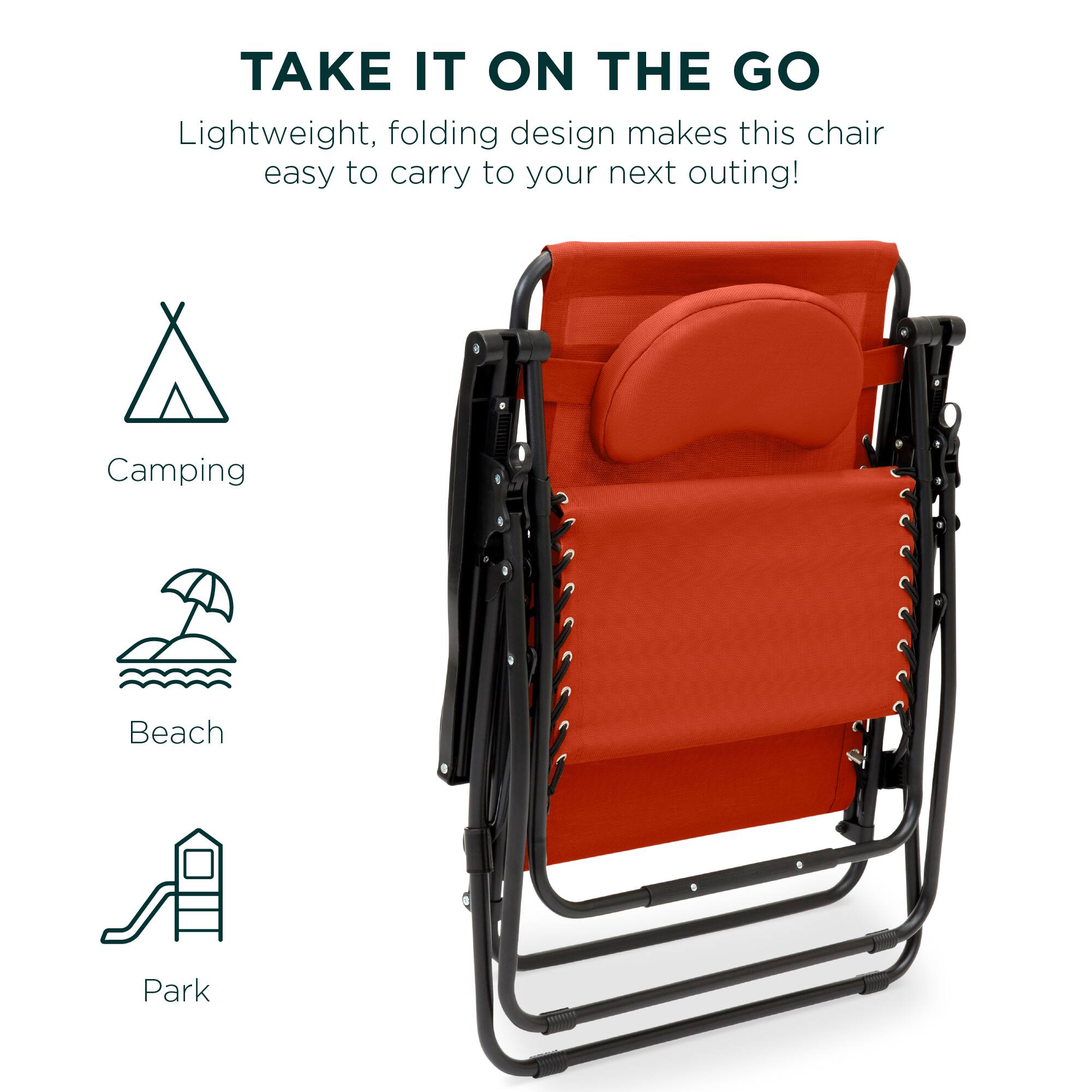 TAKE IT ON THE GO

Lightweight, folding design makes this chair easy to carry to your next outing!

Camping  
Beach  
Park