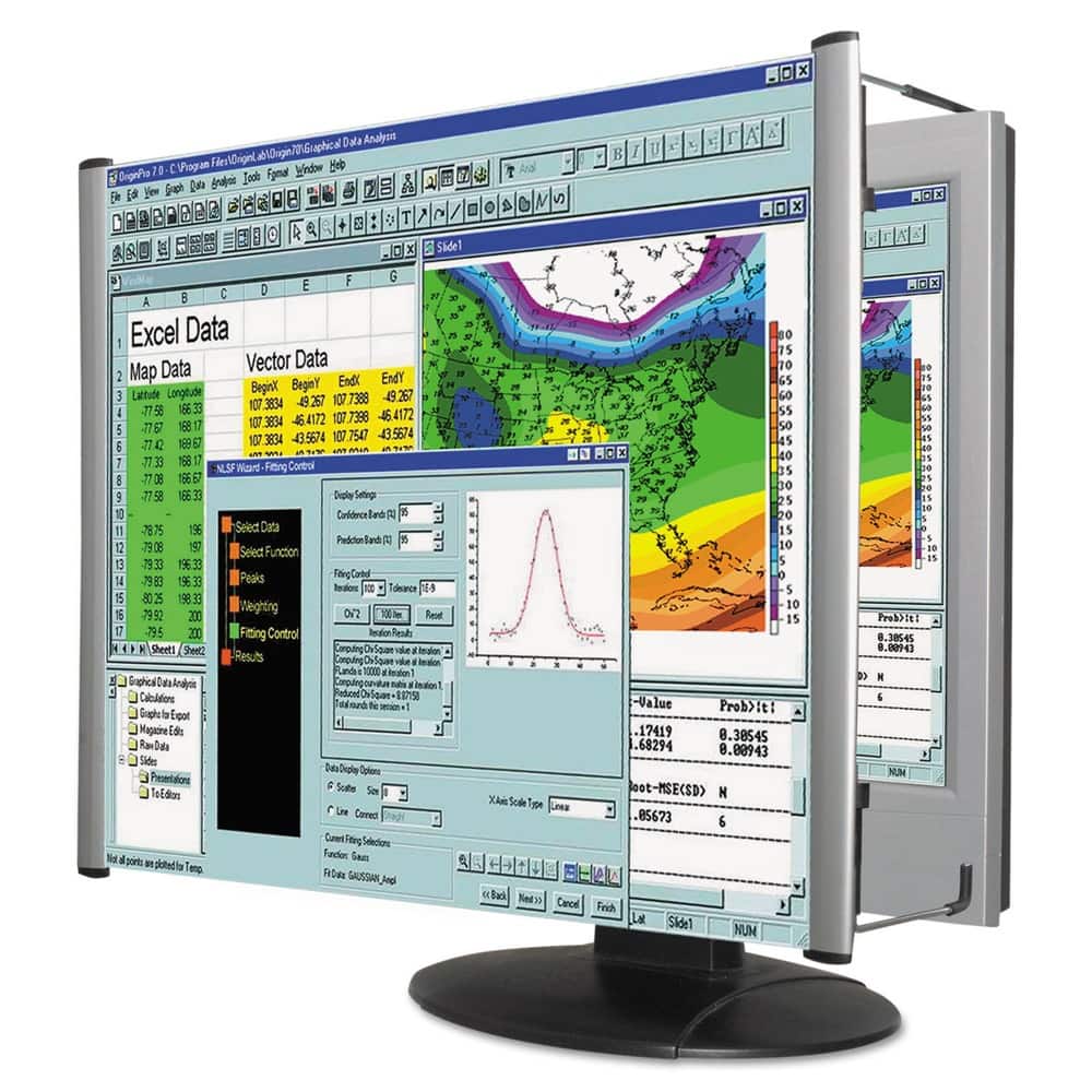 KanTek - MAG22WL 16:9 / 16:10 Aspect Ratio Magnifier Filter for 21.5 in. / 22 in. LCD Monitors - Silver