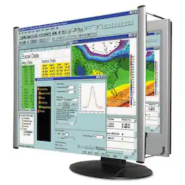 KanTek - MAG22WL 16:9 / 16:10 Aspect Ratio Magnifier Filter for 21.5 in. / 22 in. LCD Monitors - Silver