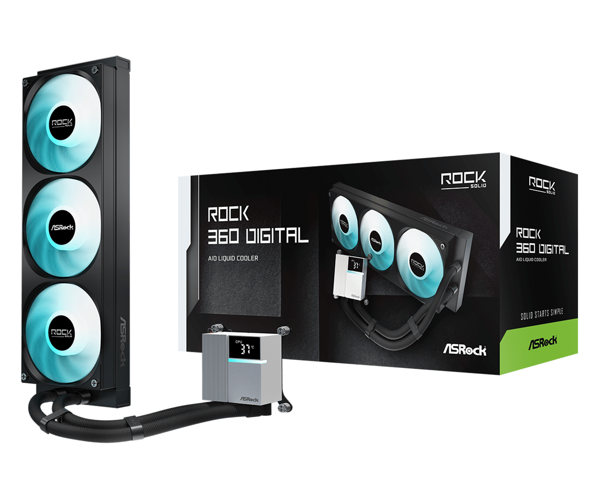 ROCK  
ASROCK  
ROCK 360 DIGITAL AID LIQUID COOLER  
31  
nater's  
ROCK SOLID ROCK  
ROCK SOLIO ROCK 360 DIGITAL AID LIQUID COOLER  
ROCK WHOLE  
ASROCK 0  
OPU  
ASROCK  
STARTS SIMPLE SOLID ASROCK  
rSReck