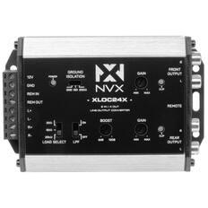 12V
GND
REM IN
REM OUT
L+
L-
R+
R-
POWER
GROUND ISOLATION
GND ISO 2000Ω
NX
XLOC24X
2 IN / 4 OUT LINE-OUTPUT CONVERTER
FRONT OUTPUT
L
R
REMOTE
REAR OUTPUT
L
R
GAIN
MIN
MAX
CLIP
BOOST
0dB
12dB
LOAD SELECT
200Ω
600Ω
20kΩ
LPF
ON
OFF
LPF
NVX