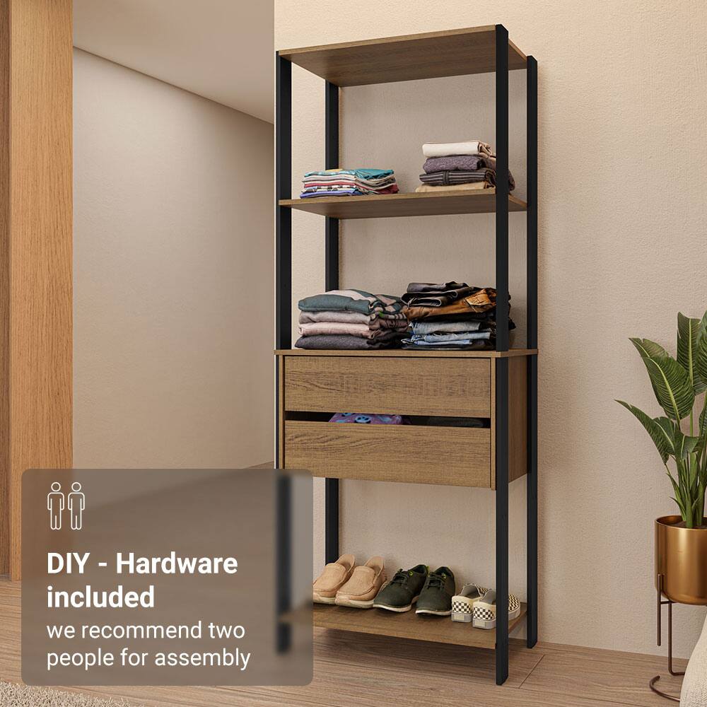 DIY - Hardware included  
we recommend two people for assembly