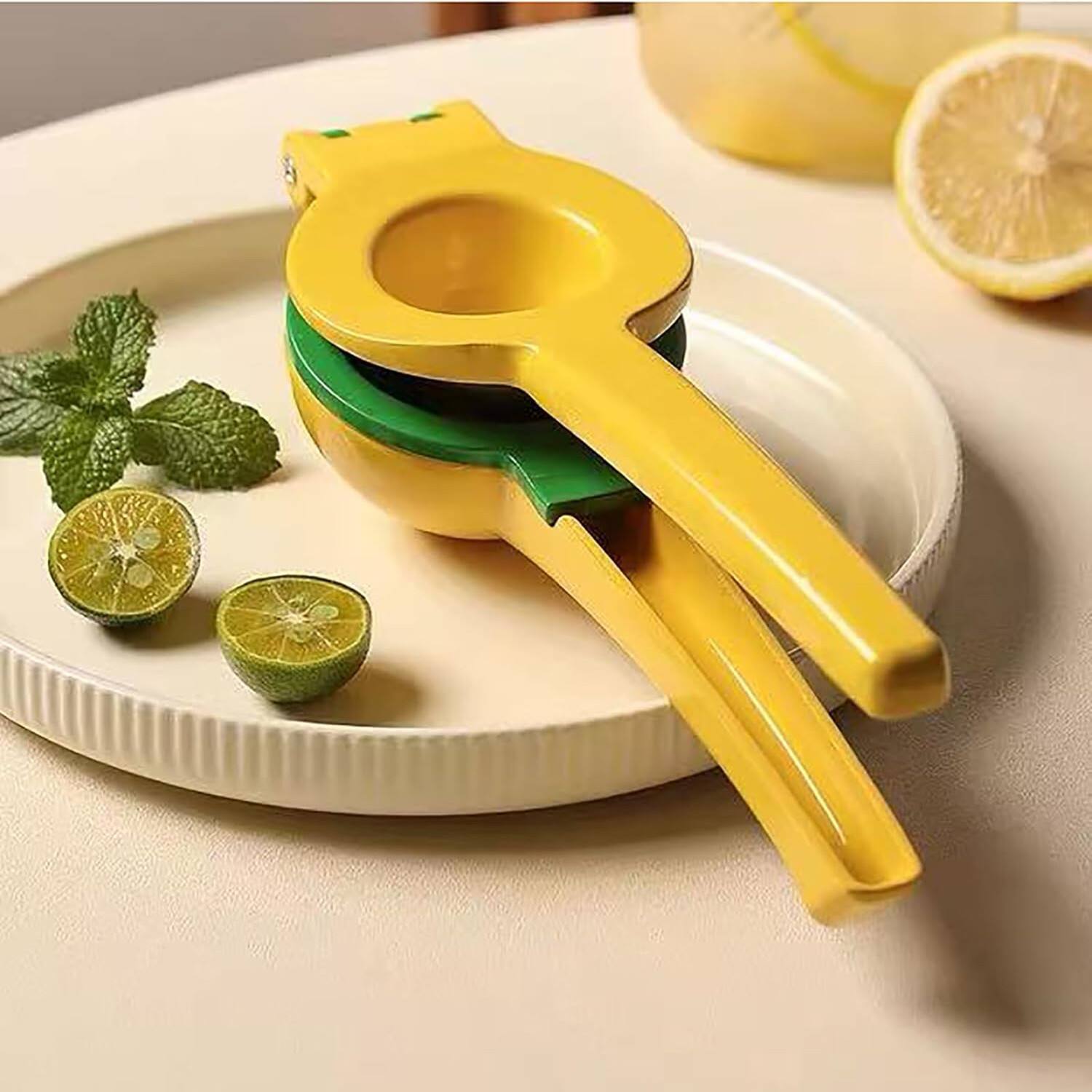 Alt View 3. Giantpower - 2 in 1 Metal Lemon Squeezer Hand Juicer Yellow - Yellow.