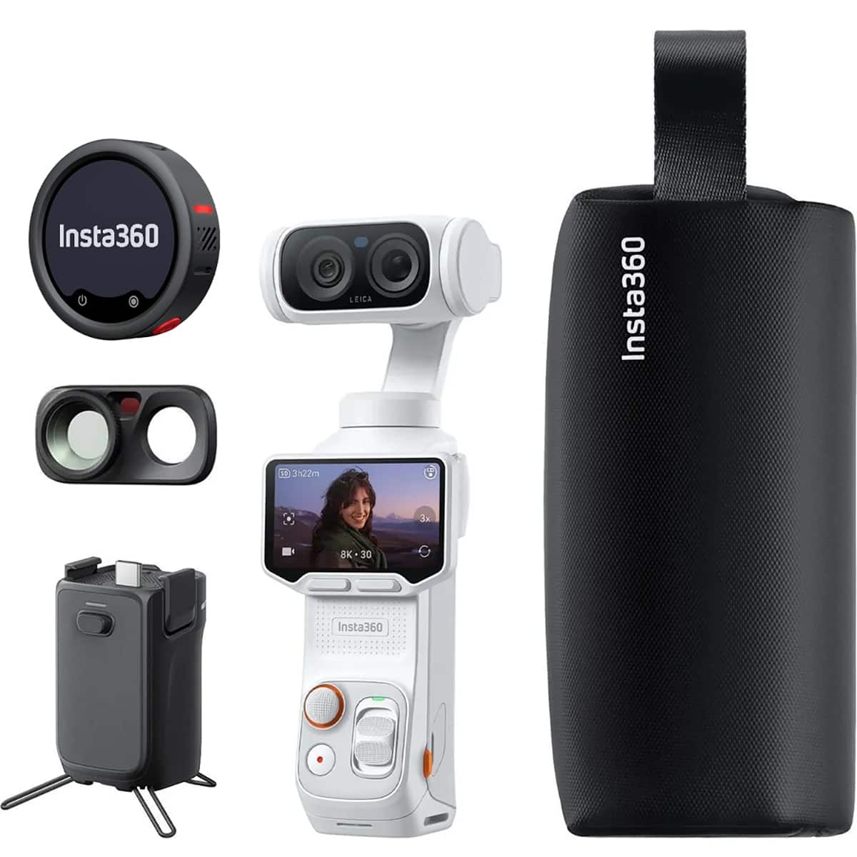 Insta360 - Luna Ultra 8K Dual-Lens Gimbal Camera Creator Bundle, White