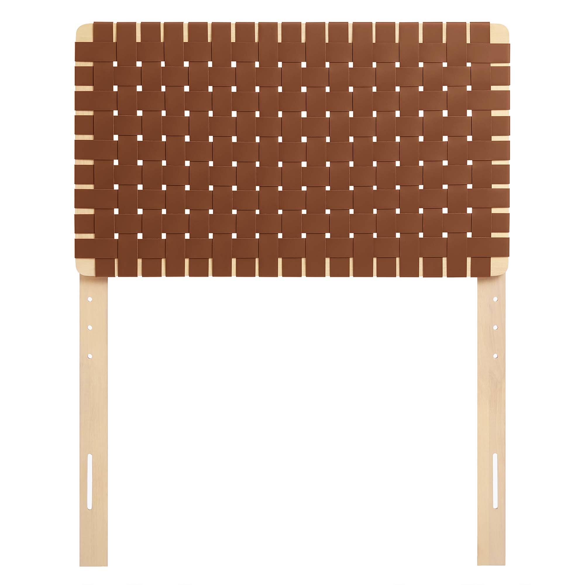 Alt View 1. Modway - Sparta Weave Vegan Leather Twin Headboard by Modway - Brown.