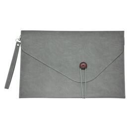 Unique Bargains - Leather Folder, 14x10" Leather Document Holder PU Pouch Bag Portfolio Organizer Waterproof for Travel Men - Gray