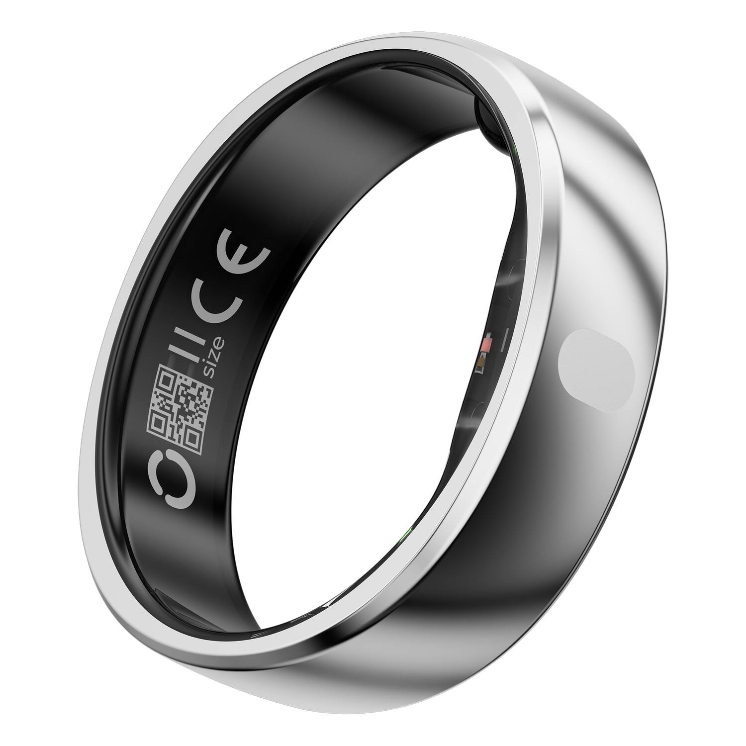 Alt View 5. RINGCONN - Gen 2 Air Ultra-Thin Smart Ring, Health Tracking, AI for Proactive Wellness, Size 9 - Galaxy Silver.