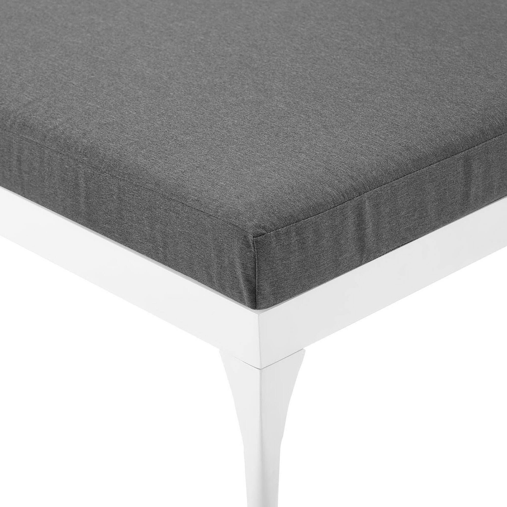 Alt View 3. Modway - Perspective Cushion Outdoor Patio Chaise Lounge Chair by Modway - White Charcoal.