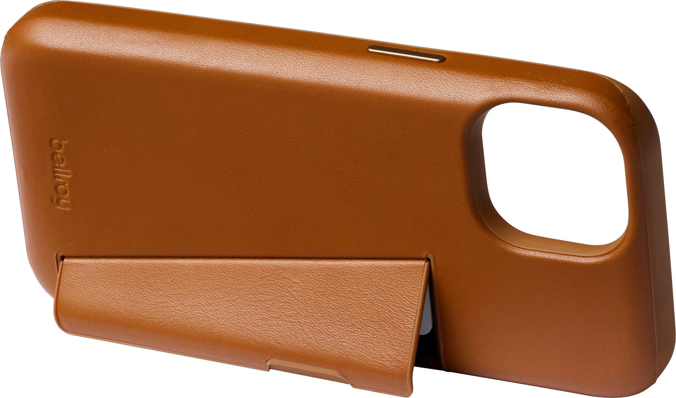Alt View 1. Bellroy - iPhone 15 Leather Phone Case - 3 Card - Terracotta.